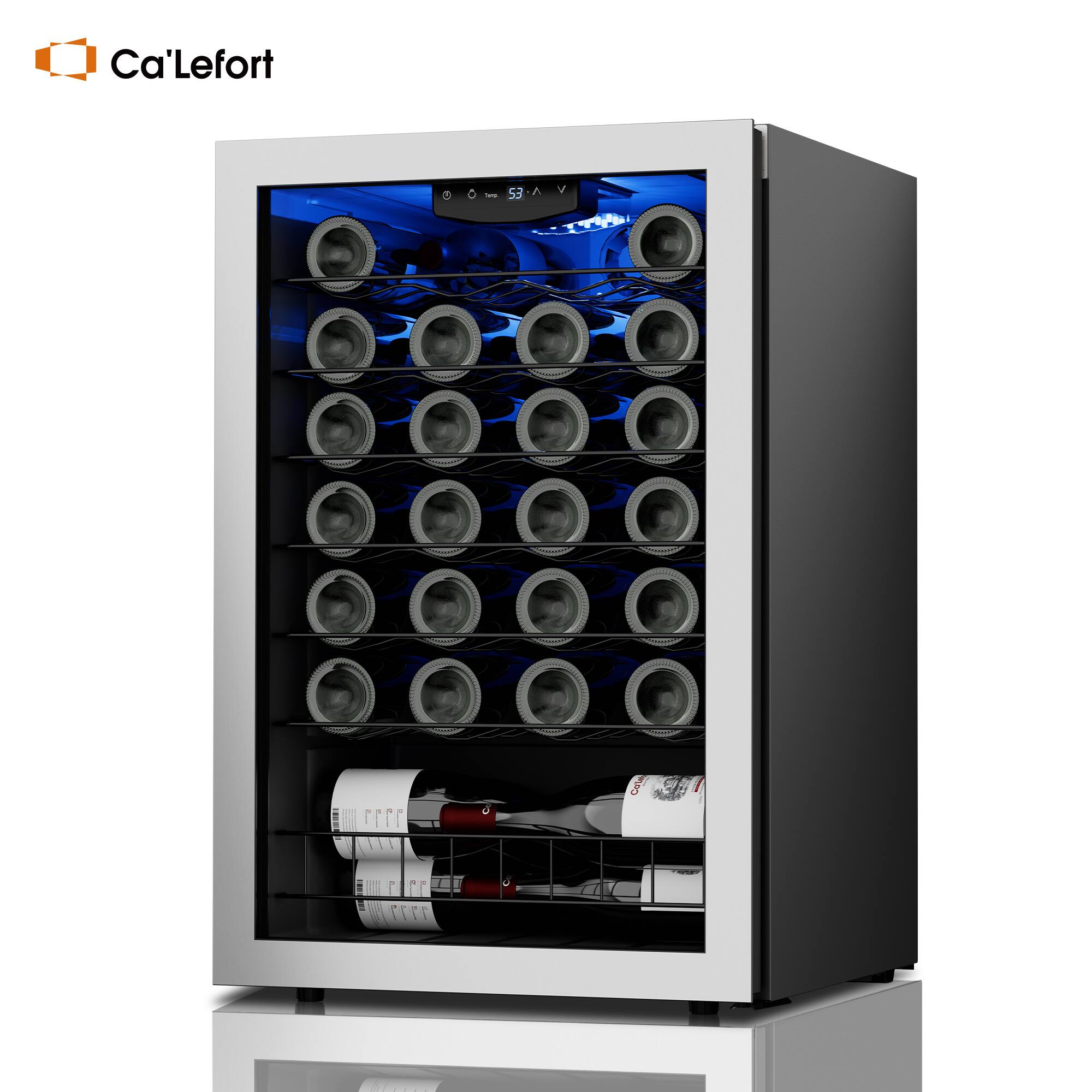 Ca'Lefort - Wine Fridge，47 Bottle Mini Wine Cooler Refrigerator，Freestanding Wine Cellar with Glass Door - Black price history on PriceWatchPro