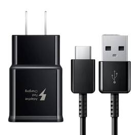 Home Collection - 1x USB Type-C Cables (6.6ft) + 1x Wall Charger – Fast Charging Set for Samsung Galaxy S20 Ultra, S10, and More