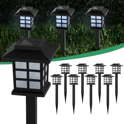 Front. Oumilen - Solar Outdoor Lights,12 Pack LED Solar Lights Outdoor Waterproof - Cool White.