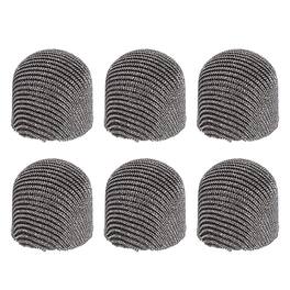 Unique Bargains - 6pcs 8mm Mesh Fiber Replacement Tips for Capacitive Stylus Pen for Tablets Phones - Gray