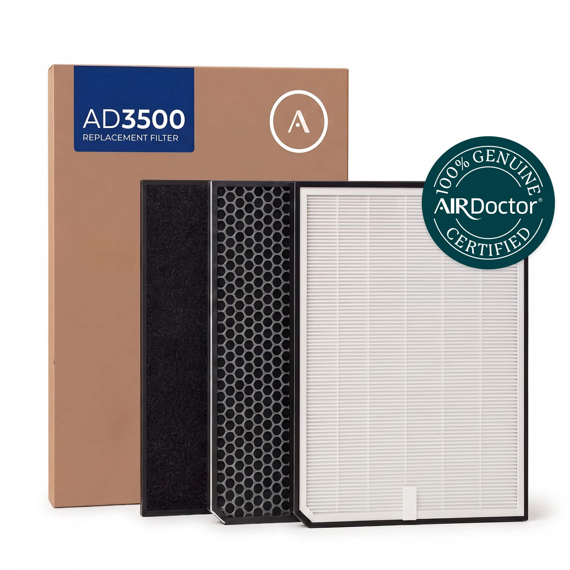 AIR Doctor - AIRDOCTOR AD3000 AD3500 Fits Both Models Genuine Filter Replacements - One Year Combo Pack: - Black price history on PriceWatchPro