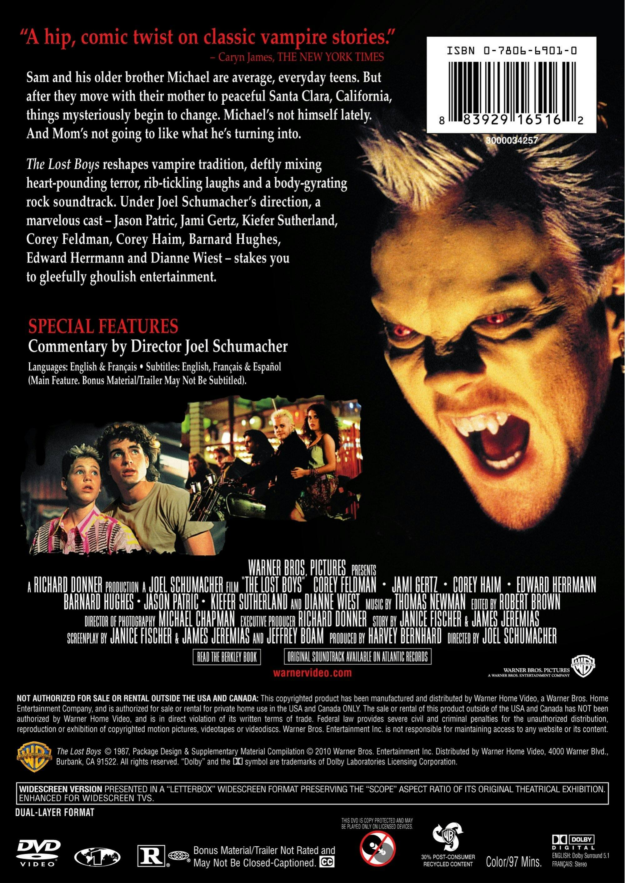 Back. The Lost Boys (DVD New Packaging) [DVD].