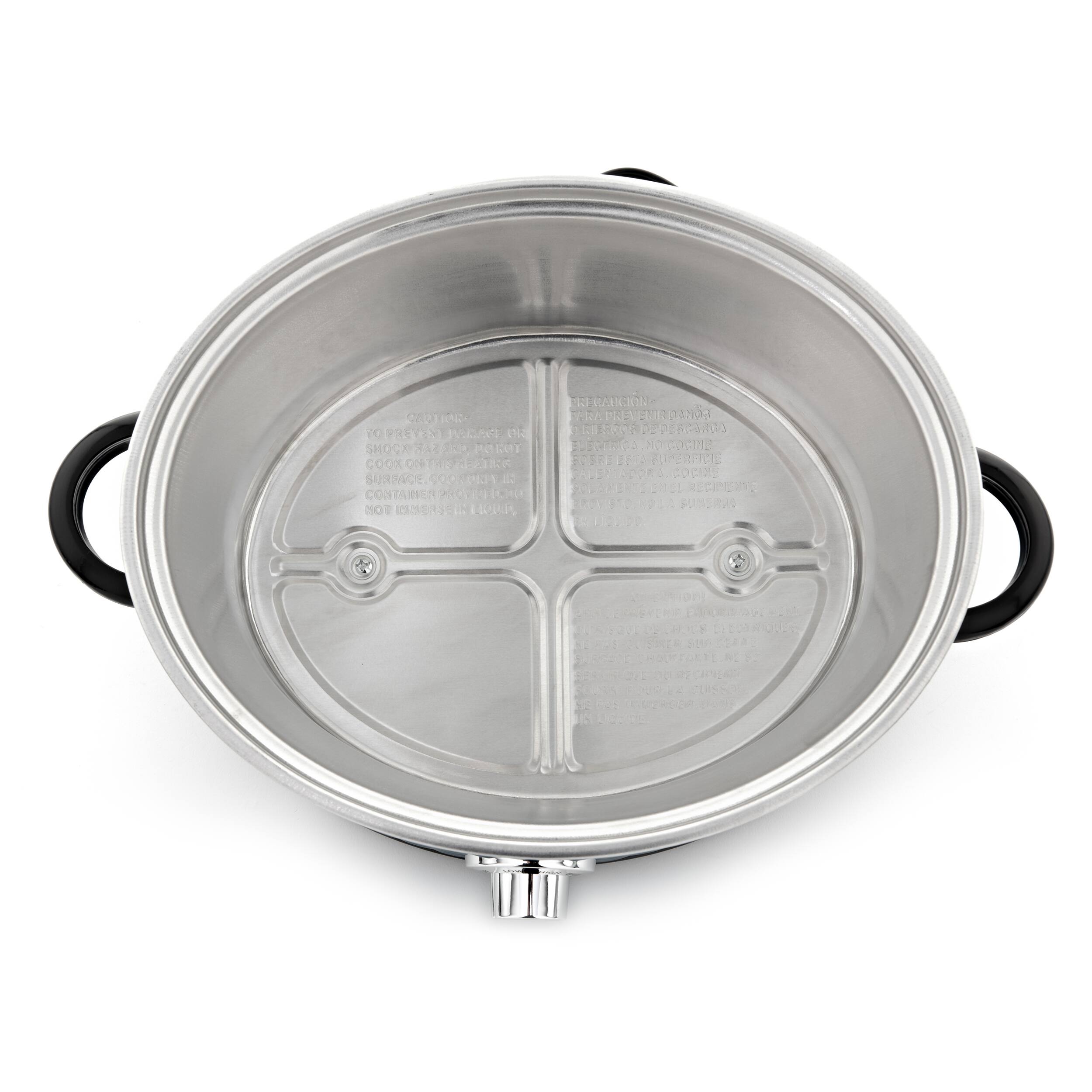 CAUTION: TO PREVENT PAN FROM SHOCK, DO NOT COOK ON A STOVETOP SURFACE. CONTAINER IS NOT FOR USE IN A PRESSURE COOKER. REMOVE FROM HEAT SOURCE BEFORE REMOVING THE LID.
