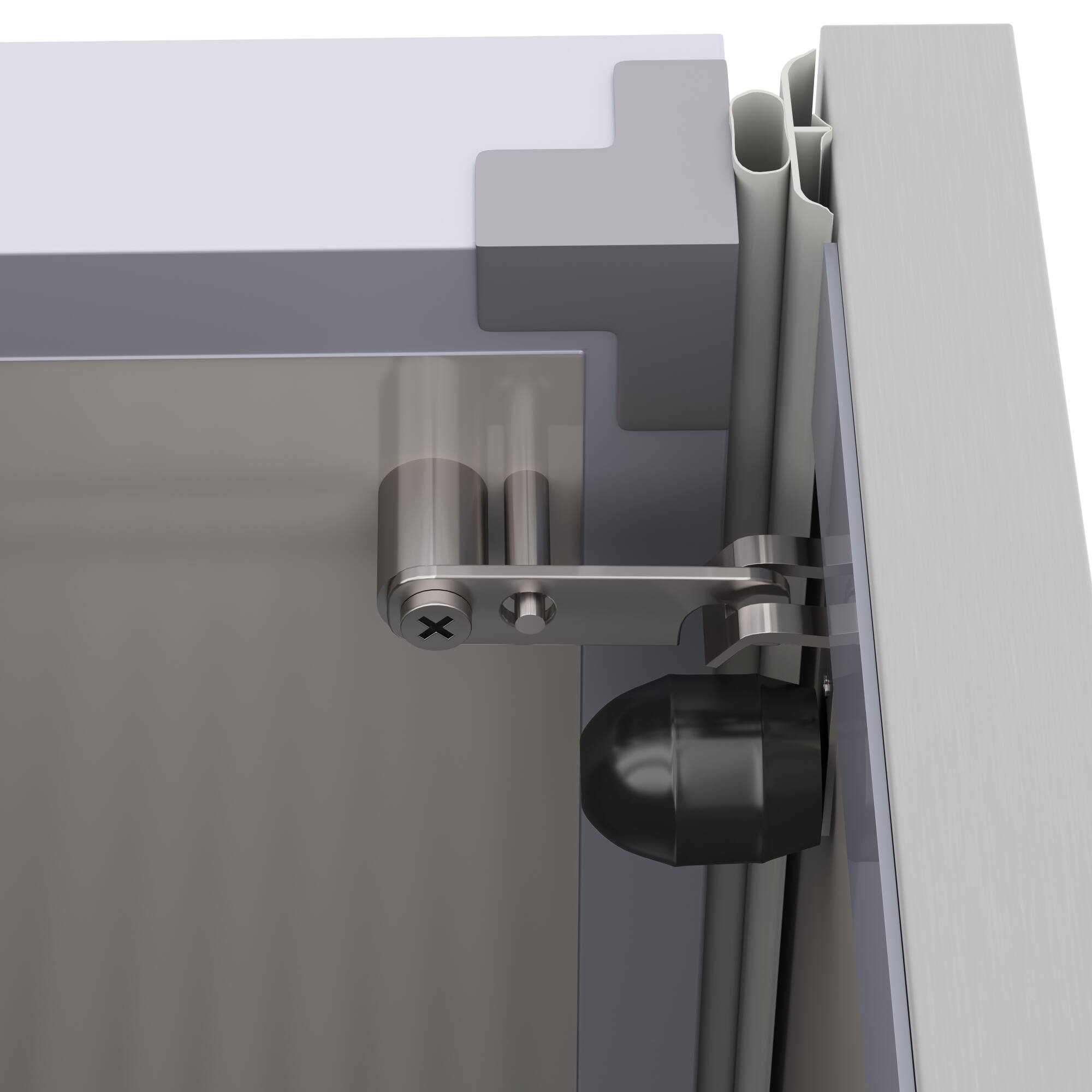 Alt View 7. Koolmore - 34 in. Commercial Milk Cooler for School and Cafeteria, 8 Crate Capacity with Heavy Duty Casters - White and Stainless-Steel.