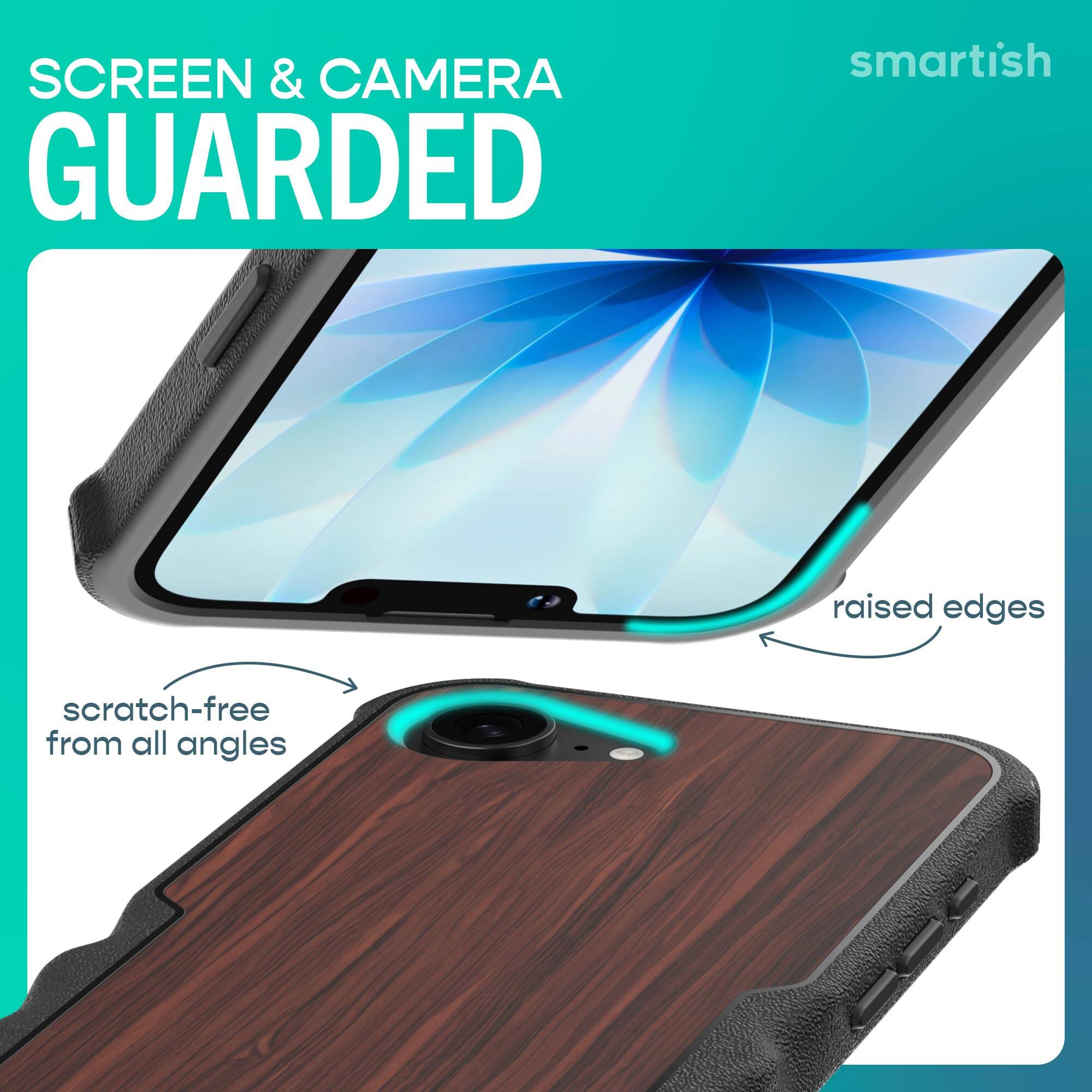 SCREEN & CAMERA GUARDED

smartish

raised edges

scratch-free from all angles