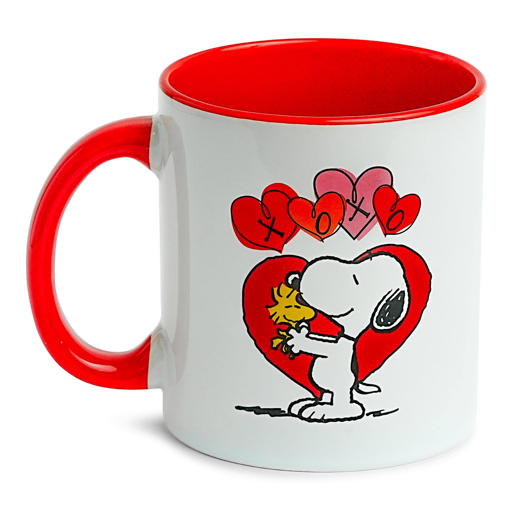 Front. Peanuts - Peanuts XOXO 18 Ounce Ceramic Mug - Multi-Colored.