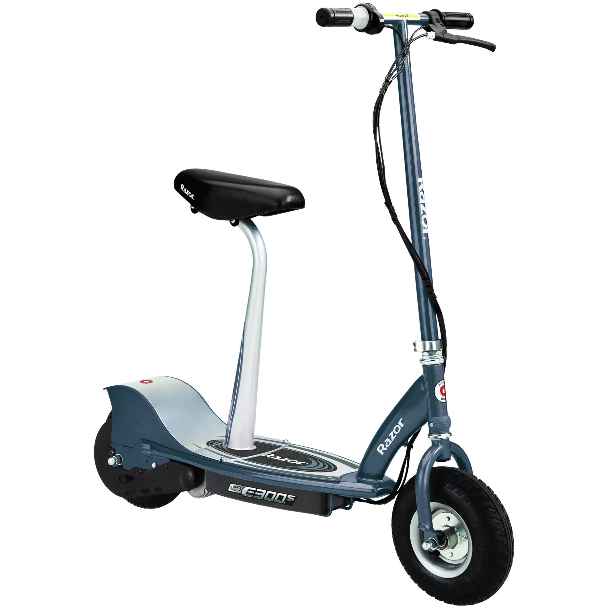 Razor - E300S Seated Electric Scooter for Kids, Pneumatic Tires, Seat, Matte Grey - Gray price history on PriceWatchPro