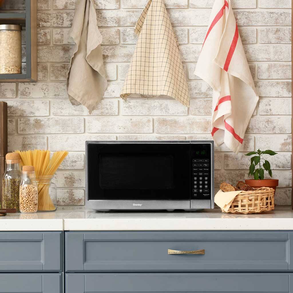 Alt View 1. Danby - 1.3 cu. ft. Multifunction Countertop Microwave with Air Fry - Stainless Steel.