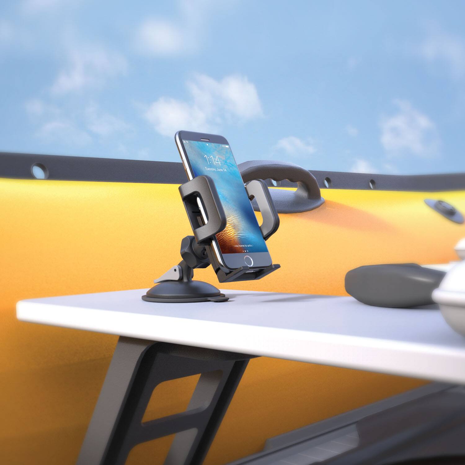 Alt View 13. Bracketron - Suction Mount Phone Holder for Most Cell Phones - Black.