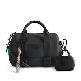Bagsmart - REIKI 5.5L Mini Duffle Bag Set with Bonus Accessory Pouch, Water-Resistant Gym & Commuter Tote - Black