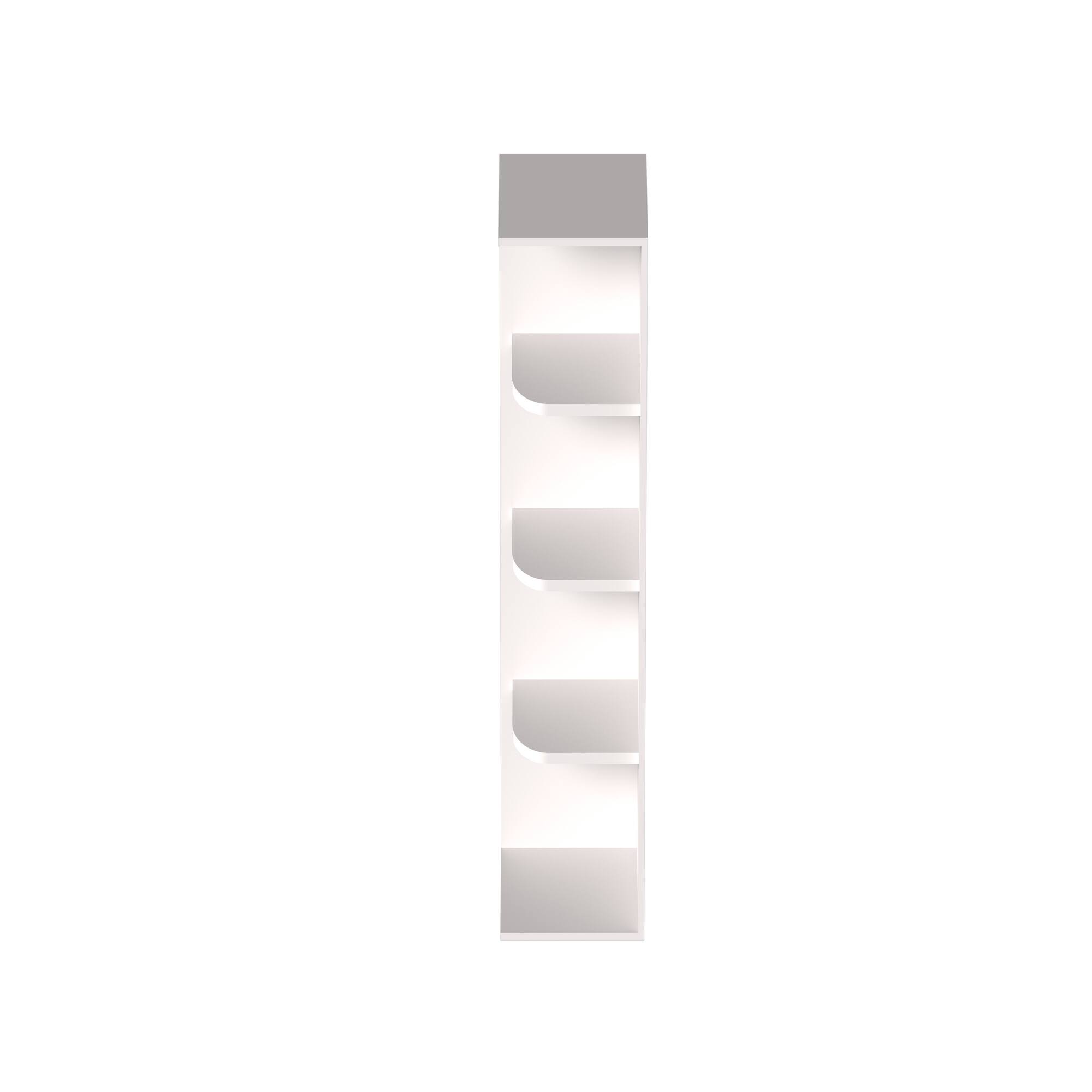 Angle. Boyel Living - 12-in W x 42-in H x 9-in D Slim Shaker RTA Kitchen Wall End Open Shelf Cabinet - Snow White.