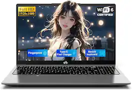 NIMO - 15.6" IPS FHD Student Laptop, 8GB RAM 256GB SSD 4 Cores Intel Twin Lake (4 Cores Up to 3.6GHz) Computer with 2 Year - Gray