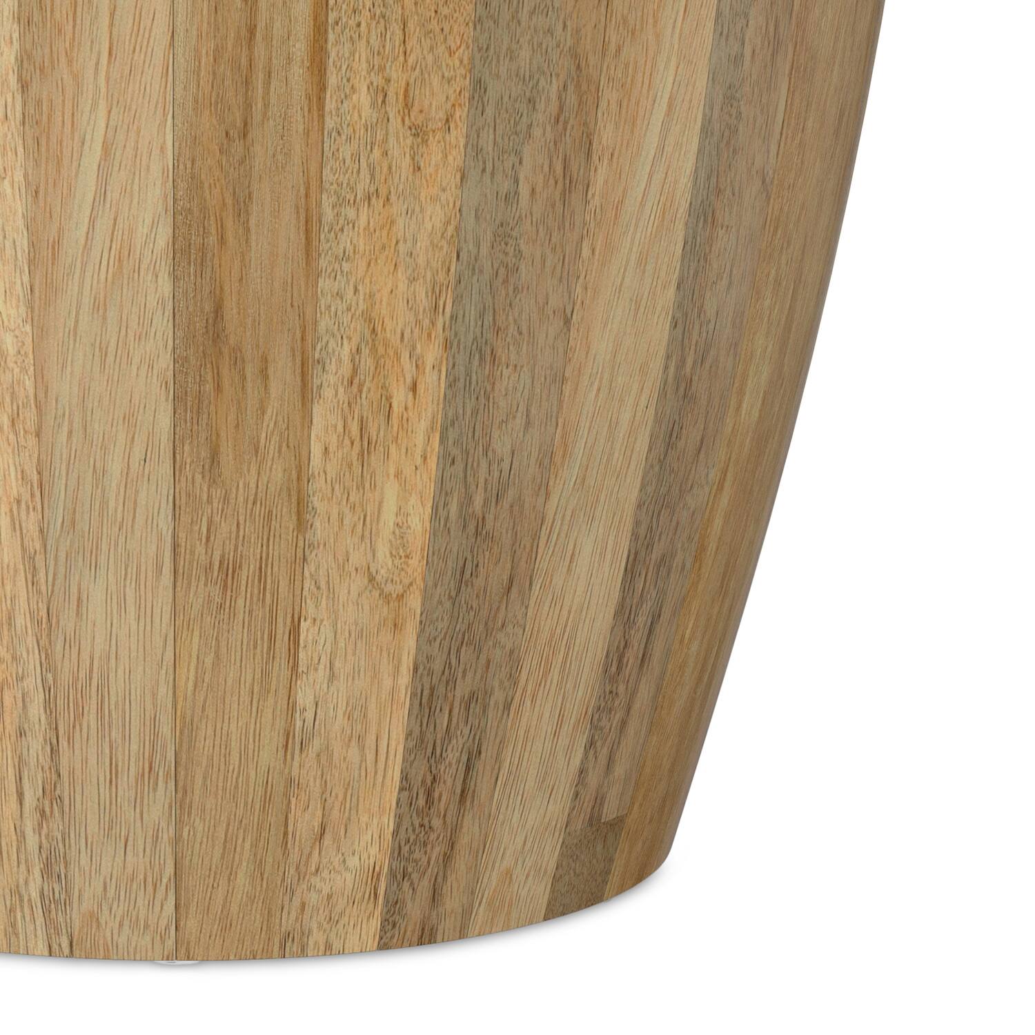 Alt View 7. Simpli Home - Elmbrook 21 inch Wide Solid Mango Modern End Table in Natural, Assembled - Natural.