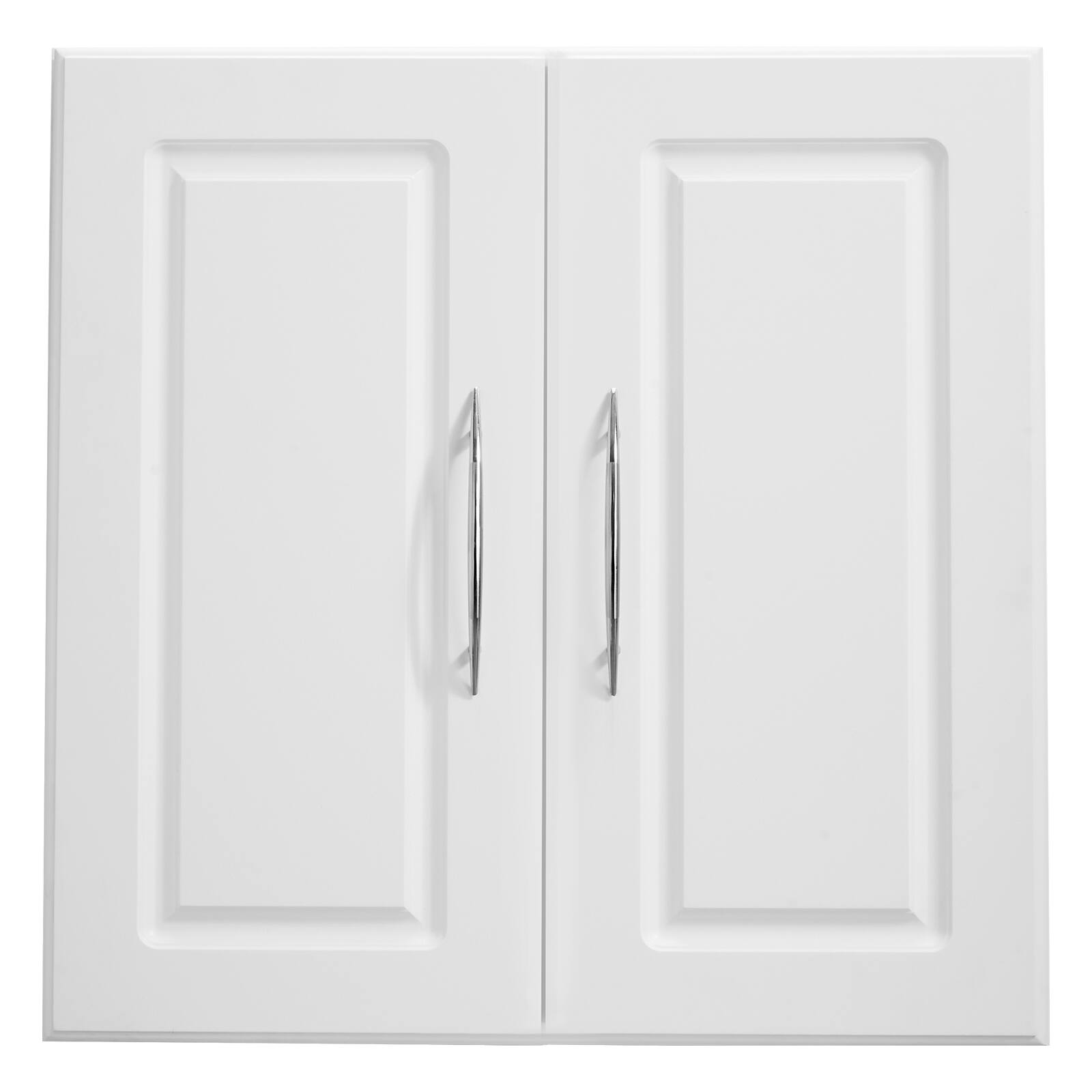 Alt View 5. VEVOR - Laundry Room Wall Cabinet, 2-Tier Wall Mounted Hanging Cabinet with 2 Doors,11.8 x 23.6 x 23.6 in (D x W x H) - White.