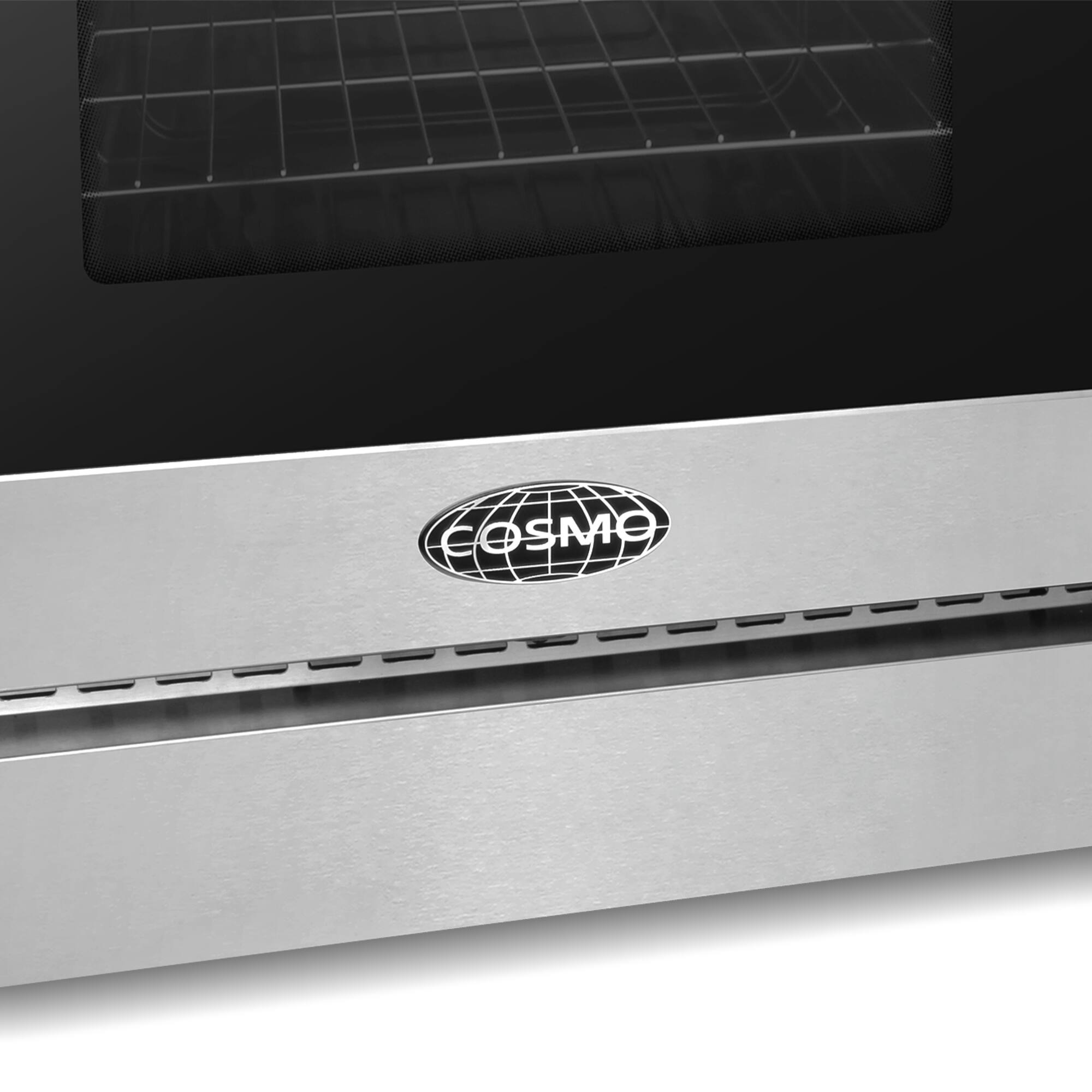 Alt View 10. COSMO - COS-GRC488KB 48 in. Lumin Collection 7.4 cu. ft. Double Oven Gas Range with 8 Burners, Convection, Cast Iron Grates - Stainless Steel.