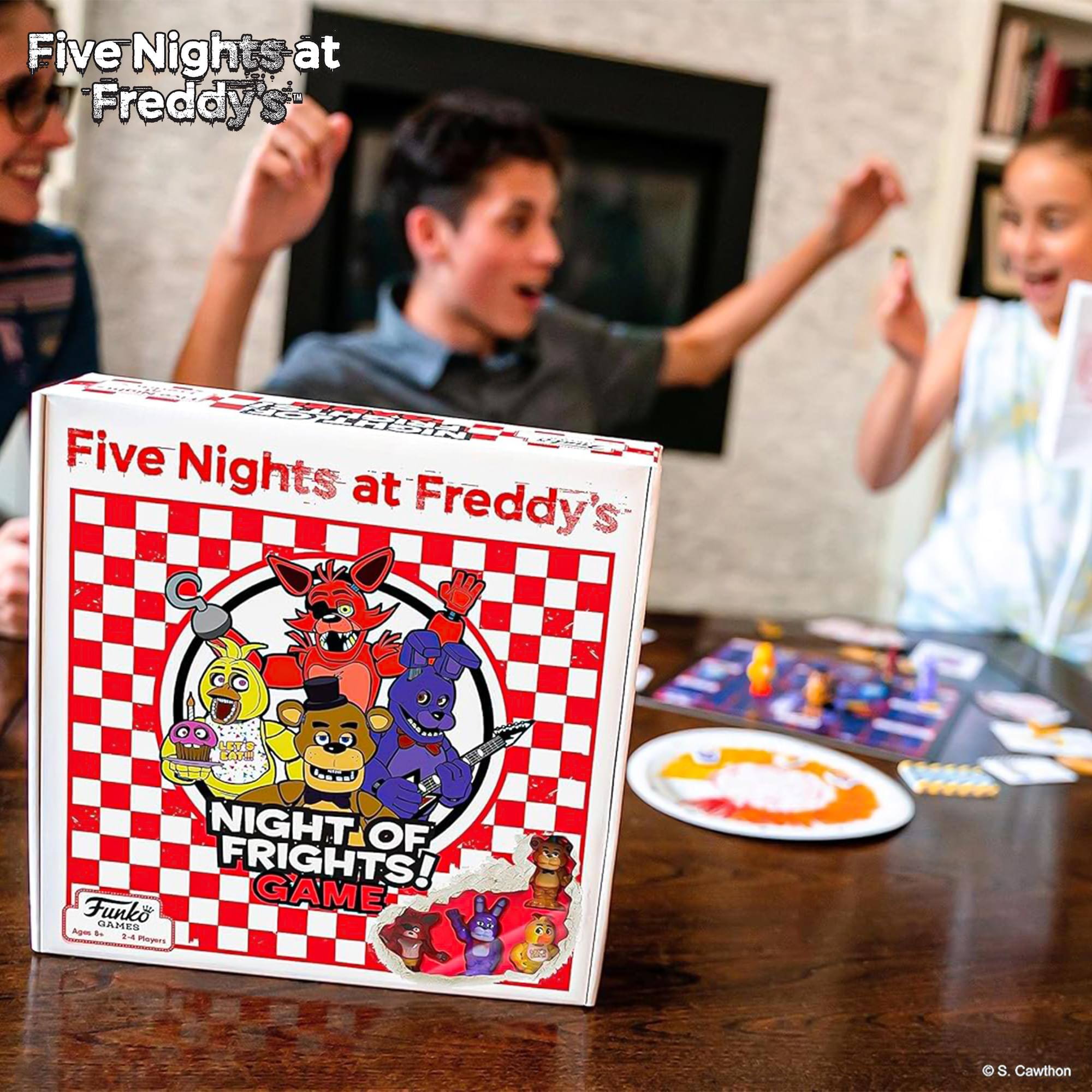 Five Nights at Freddy's  
NIGHT OF FRIGHTS! GAME  
Funko  
Ages 8 & up  
2-4 Players  

Five Nights at Freddy's  
NIGHT OF FRIGHTS! GAME  

Funko  
© S. Cawthon