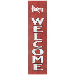 Jardine - Nebraska Huskers 12'' x 48'' Welcome Outdoor Leaner - Red