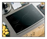 Front. GE - 30" Built-in Electric Cooktop - Stainless Steel.