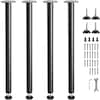 Front. VEVOR - 30 Inch Adjustable Desk Legs, Reinforced Steel Office Table Furniture legs Set of 4 for DIY - Black.