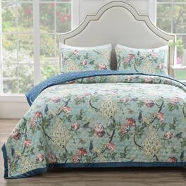 BreeBe - Pavona Quilt Set 3-Piece Full/Queen - Jade