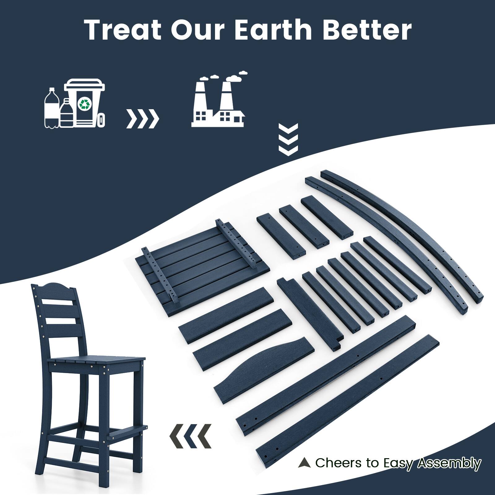 Treat Our Earth Better

Cheers to Easy Assembly
