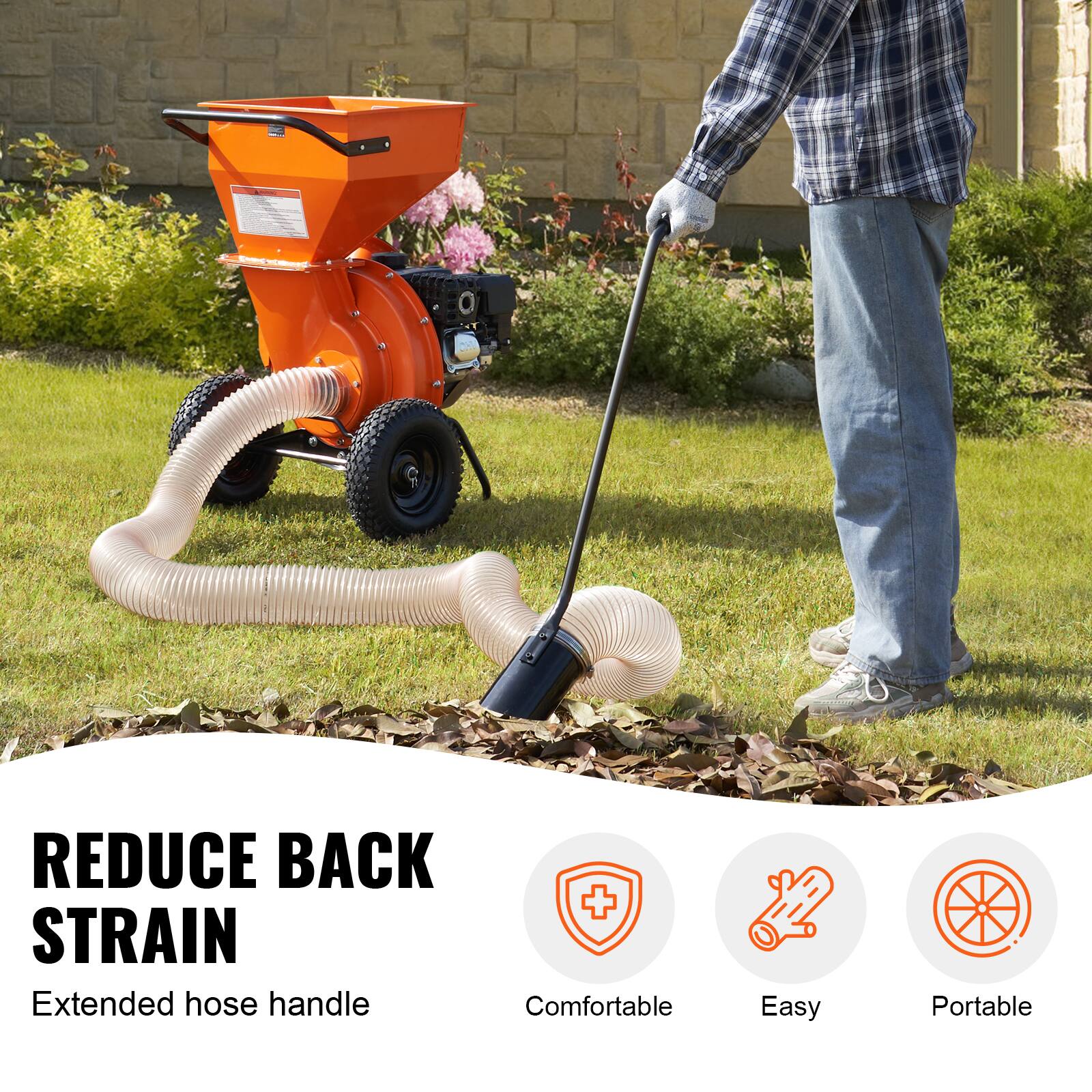 REDUCE BACK STRAIN
Extended hose handle
Comfortable
Easy
Portable