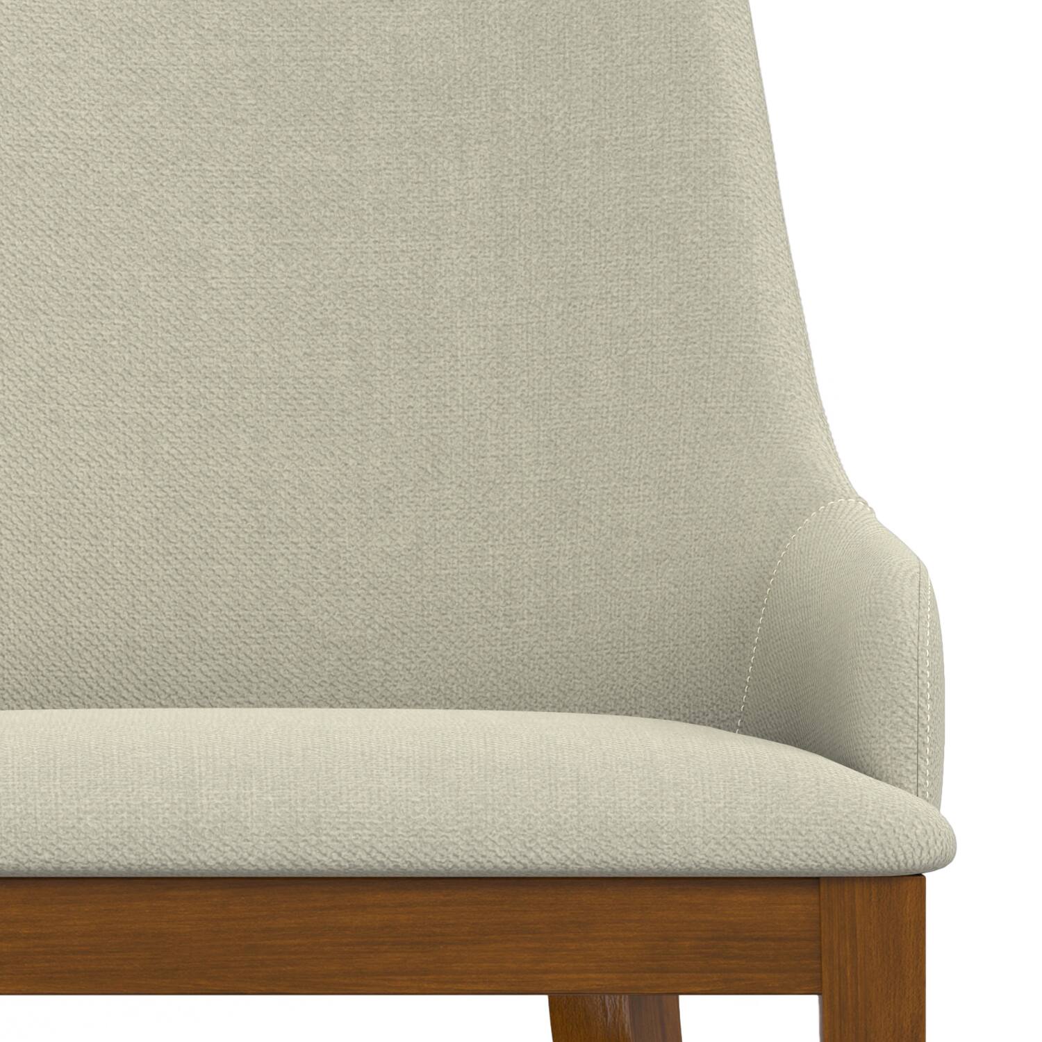 Alt View 5. Simpli Home - Stephanie Dining Chair (Set of 2) in Natural Linen Look Fabric - Natural.