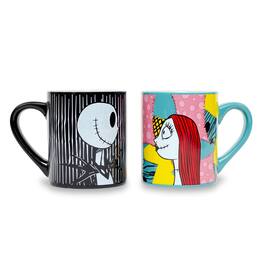 Disney - Nightmare Before Christmas Jack and Sally "Meant To Be" Ceramic Mug Set - Black