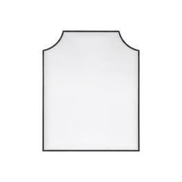 Elegant Kitchen and Bath - Notched Metal Mirror 30x36 inch - Black