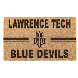 Jardine - Lawrence Technological University Blue Devils 18" x 30" Team Logo Doormat - Brown