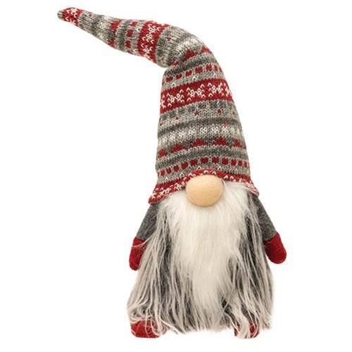 Back. BreeBe - Santa Gnome with Striped Hat 2 Asstd. - Multicolor.