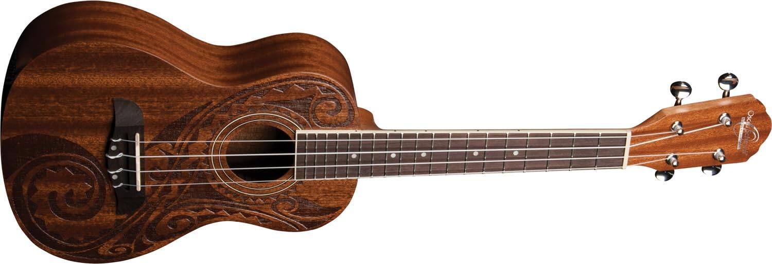Alt View 6. Oscar Schmidt - Oscar Schmidt OU2TAT-A Concert Ukulele. Natural Mahogany Maori - Natural.