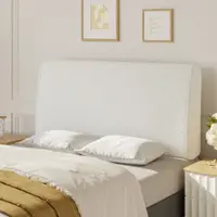 Pinmoco - Full Size Adjustable Ergonomic Upholstered Foam Headboard - White - Front_Zoom
