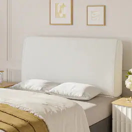 Pinmoco - Upholstered Headboard Ergonomic Design Headboard - White