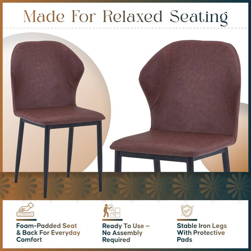 Made For Relaxed Seating

- Foam-Padded Seat & Back For Everyday Comfort
- Ready To Use - No Assembly Required
- Stable Iron Legs With Protective Pads