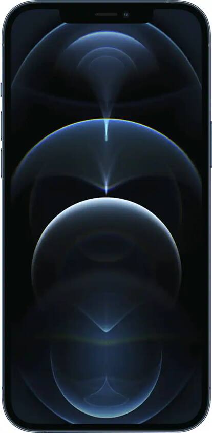 Angle. Apple - Refurbished Excellent iPhone 12  Pro Max 5G 256B (Unlocked) - Pacific Blue.
