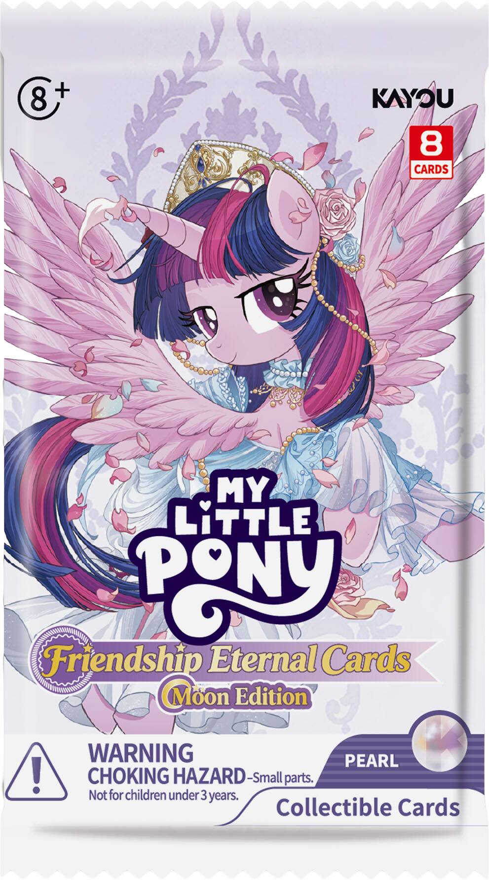 + 8 KAYOU 8 CARDS MY LITTLE PONY Friendship Eternal Cards Moon Edition ! WARNING PEARL CHOKING HAZARD-Small -Small parts. Not for children under 3 years. Collectible Cards