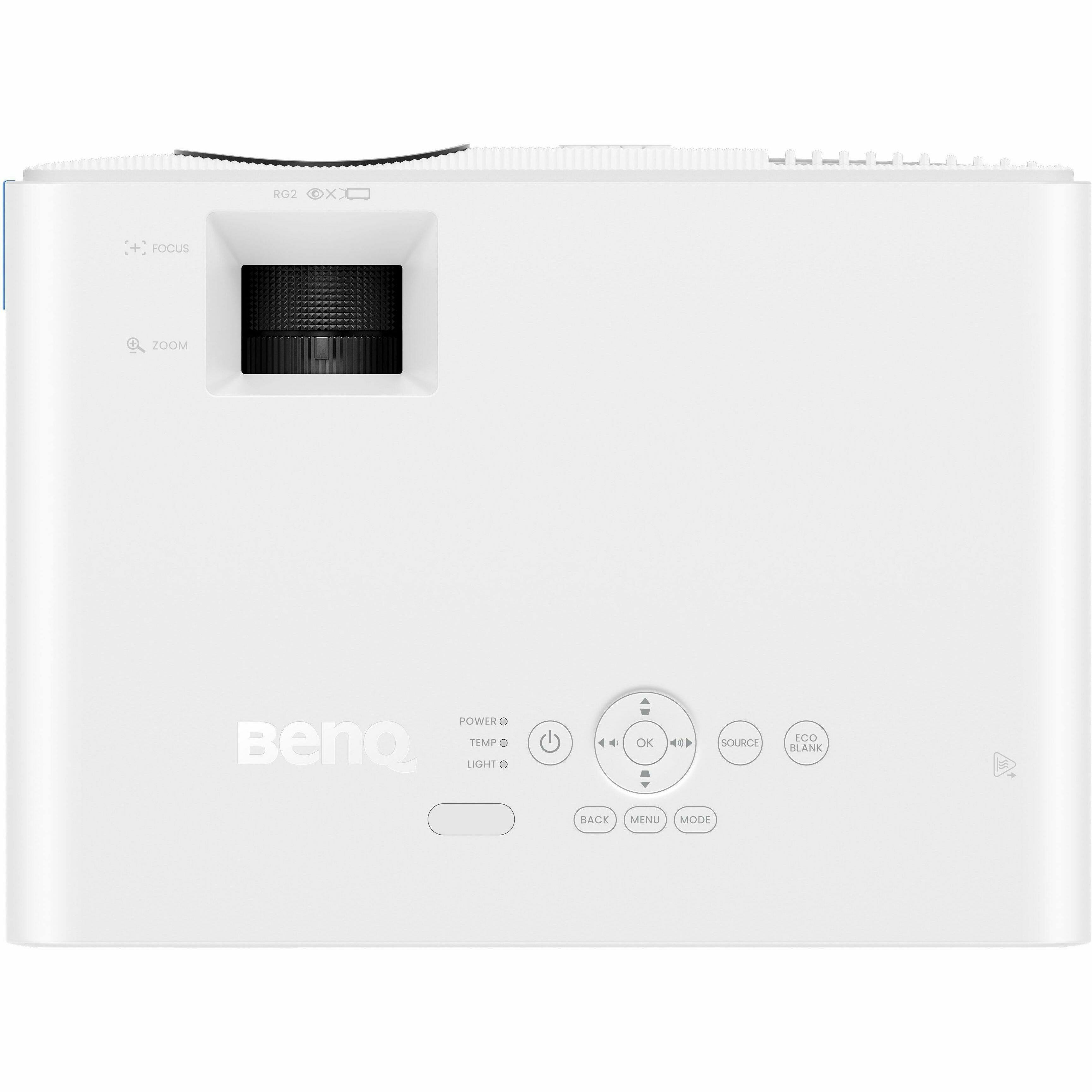 RG2 X

FOCUS
ZOOM

BenQ

POWER
TEMP
LIGHT

OK
SOURCE
ECO
BLANK

BACK
MENU
MODE