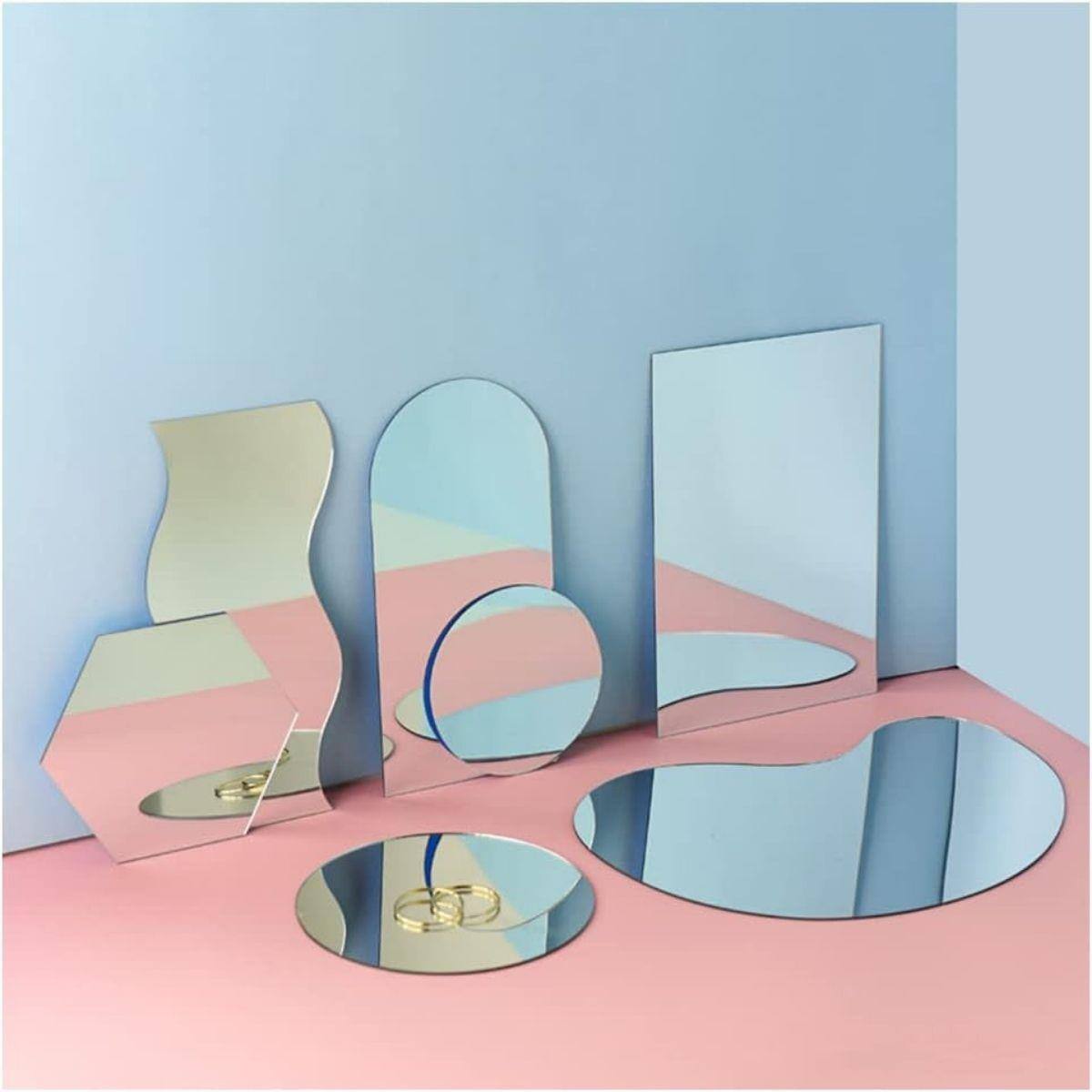 Alt View 2. Glow - Glow Acrylic Mirror Reflective Display Set - 11PC Photo Background Props - Modern Shapes for Product Photography &.