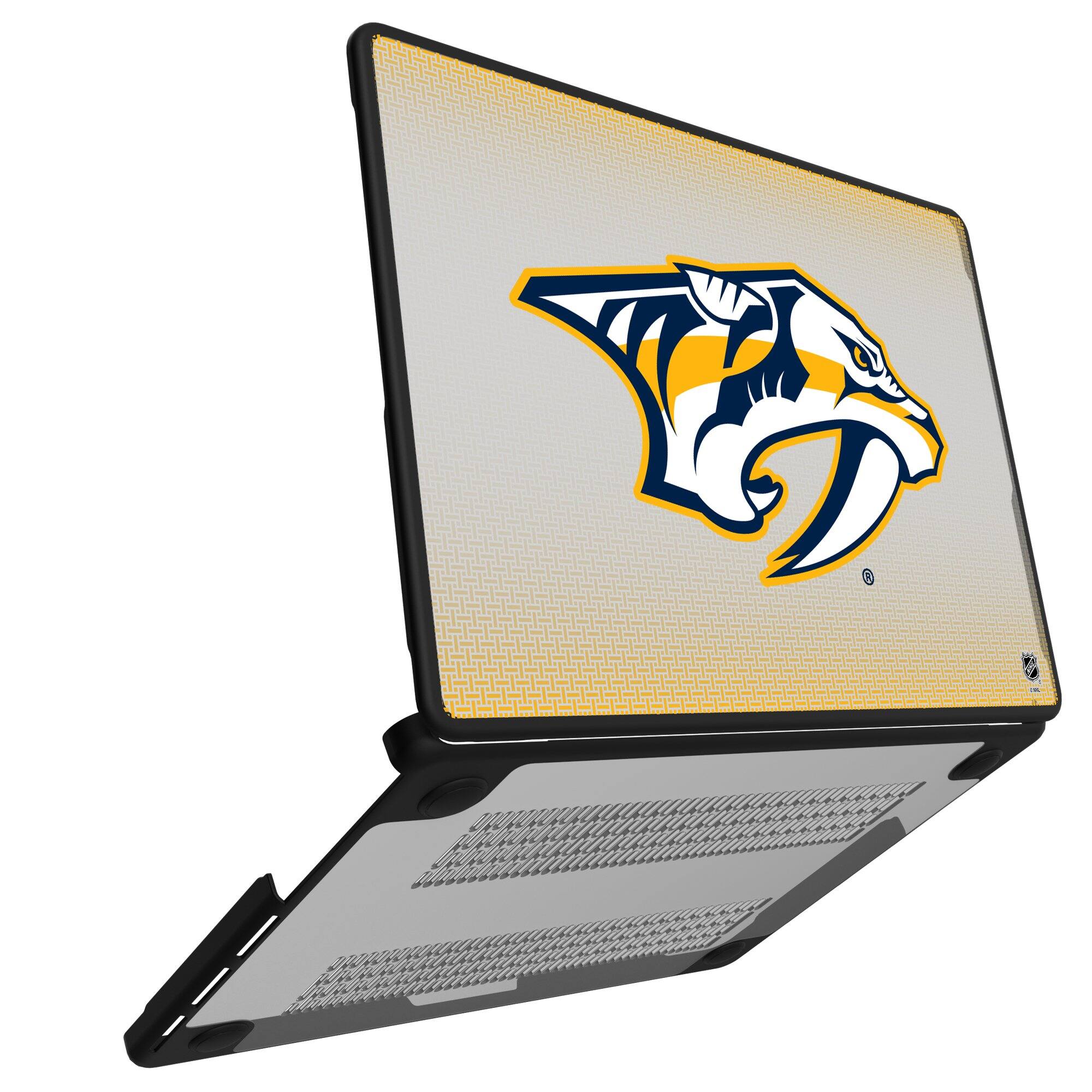Alt View 1. Keyscaper - Nashville Predators Linen MacBook Case - Pro 14 in - Multicolor.