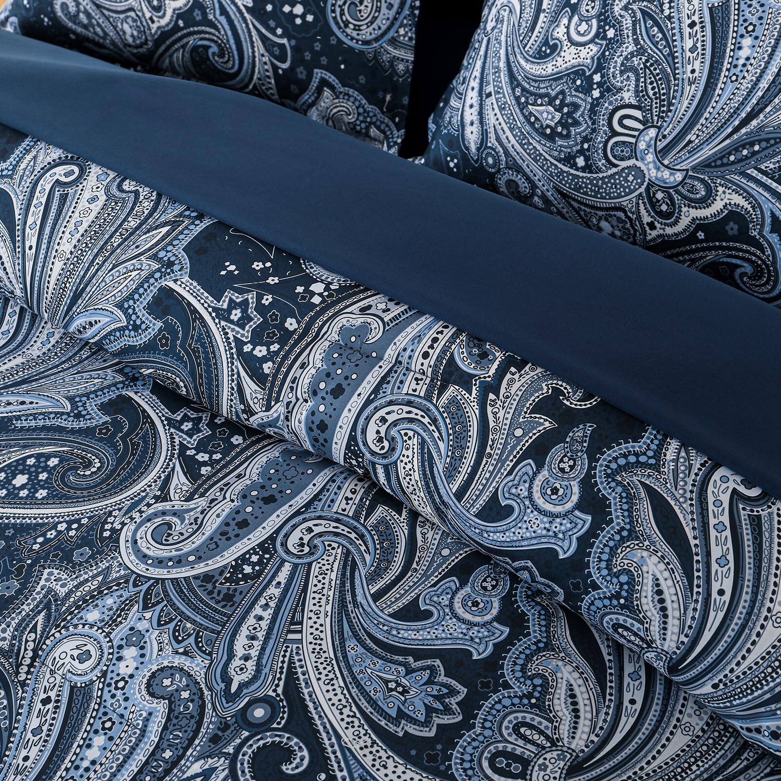 Alt View 6. Comfort Essence - Paisley Comforter Set 7 Piece Bed In A Bag Boho Pattern Soft Lightweight Microfiber Reversible Bedding For - Red-Queen.