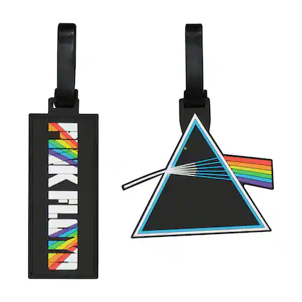 Front. Ful - Pink Floyd Prism Logo 2-Piece Luggage Tag Set - MULTI.