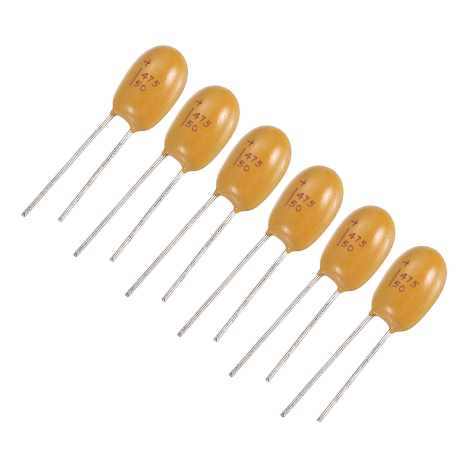 Unique Bargains - Tantalum Capacitor 4.7uF 50V Yellow Radial Dipped, for Circuit Boards/DIY/Computer, 6pcs - Orange price history on PriceWatchPro