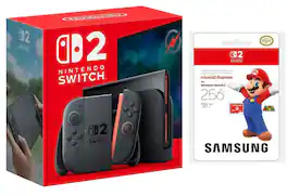 Switch 2 Console with 256GB Memory Card Powever Bundle - Nintendo Switch 2
