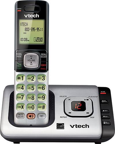 Alt View 12. VTech - CS6729-5 DECT 6.0 Cordless Phone System With Digital Answering System - Silver.