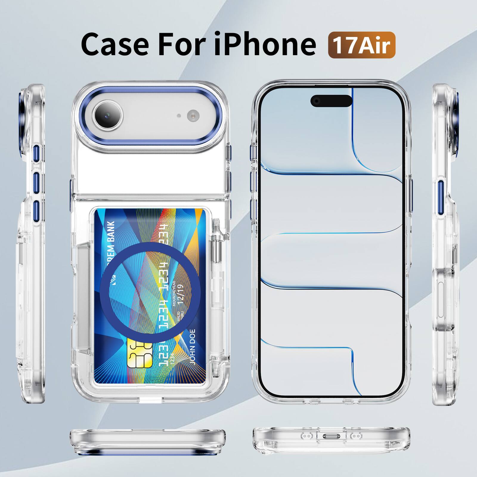 Case For iPhone 17Air  
BANK REM  
2/19  
1234 VALID  
E2T DOE  
JOHN
