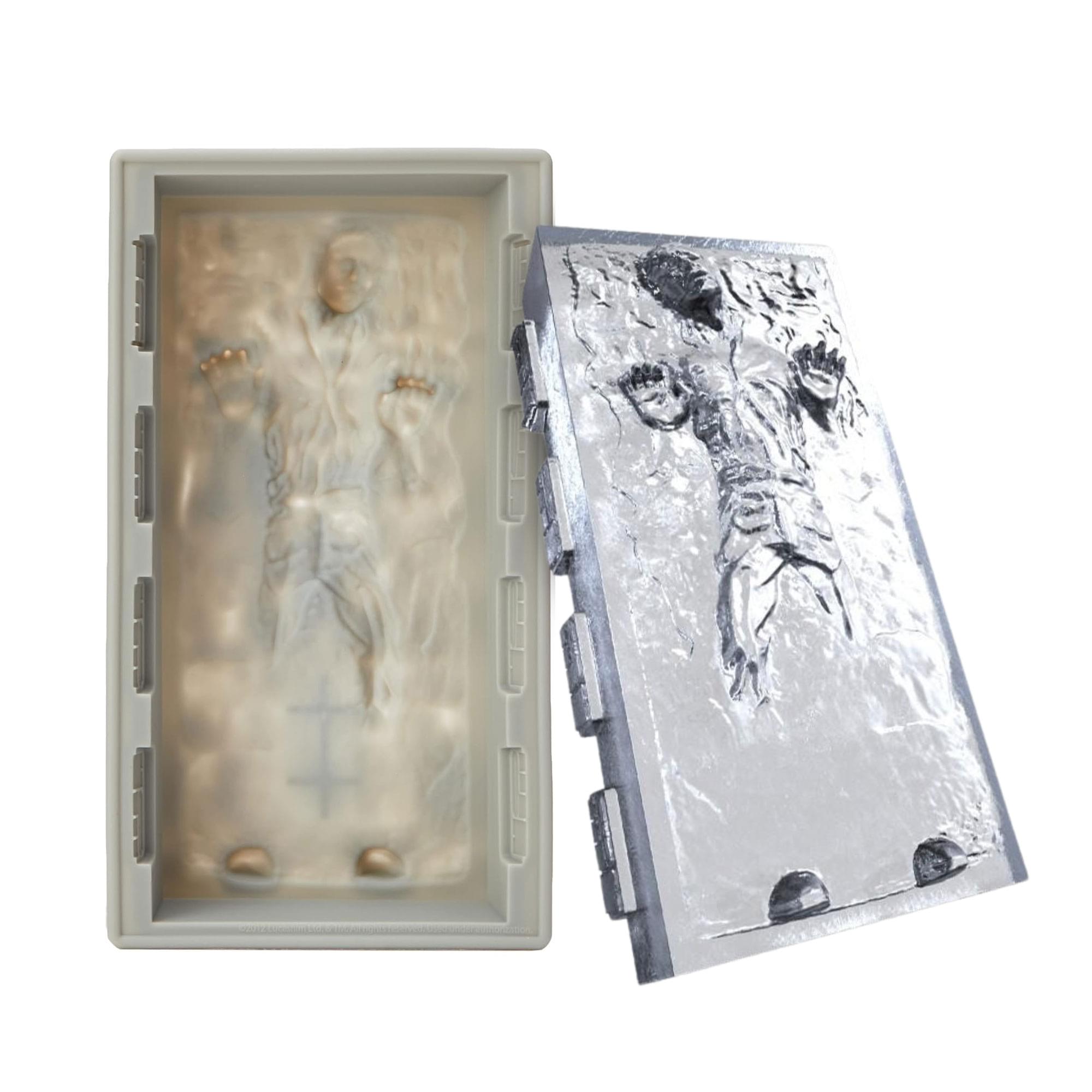 Front. Star Wars - Star Wars Han Solo In Carbonite Deluxe Large Size Silicone Ice Tray - White.