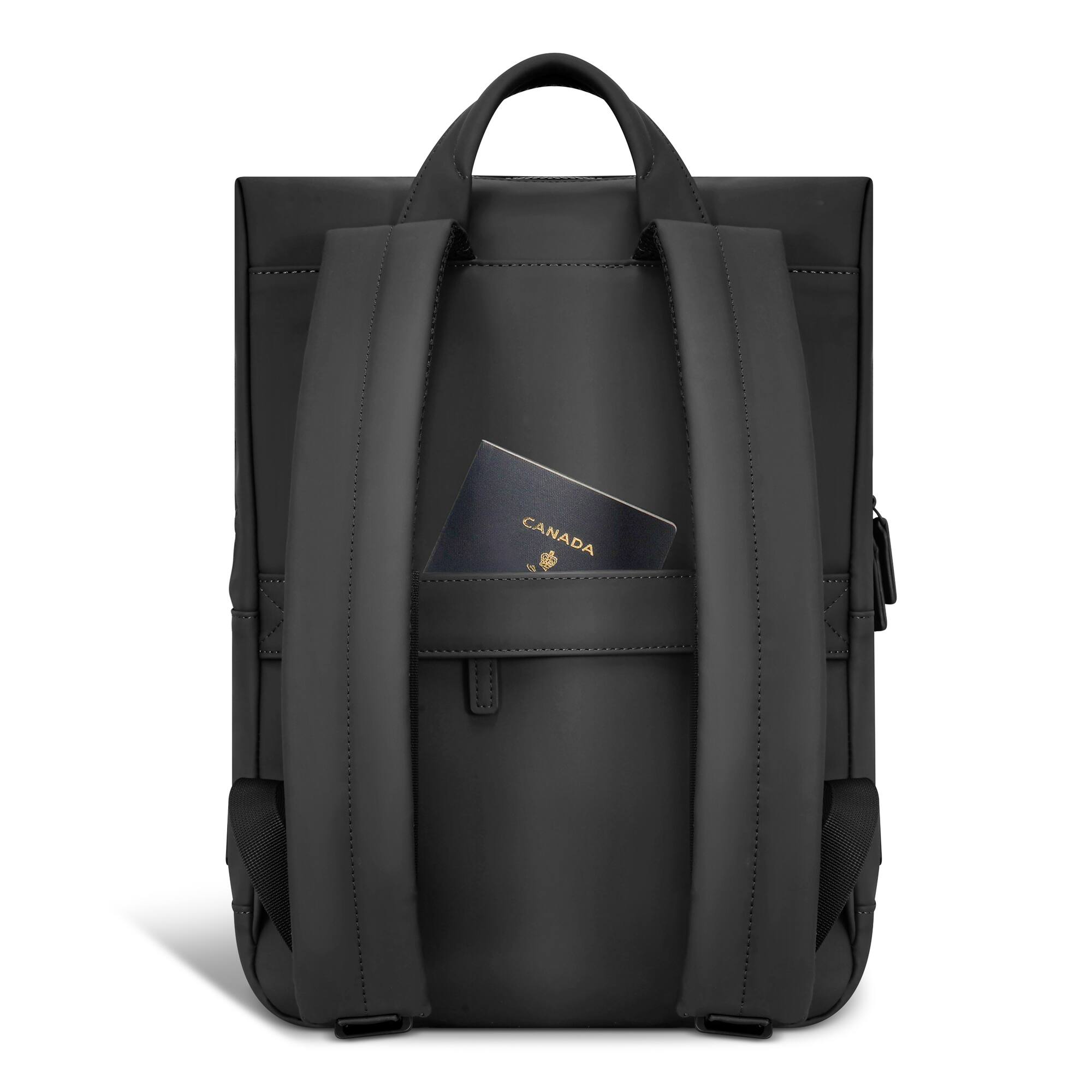 Alt View 2. Champs - Onyx Collection - Modern II Laptop Backpack - Black.