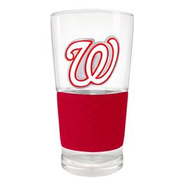 Great American Products - Washington Nationals 22oz. Pilsner Glass with Silicone Grip - Red