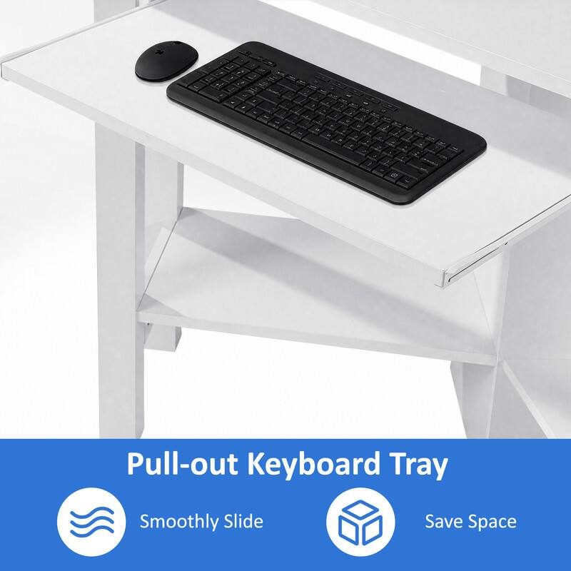 Pull-out Keyboard Tray  
Smoothly Slide  
Save Space